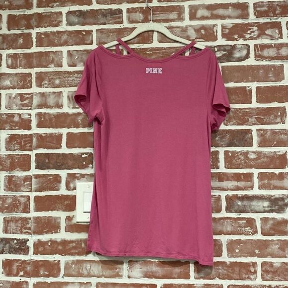 Victoria's Secret Pink Super Soft Current Mood Embroidered SS Tee - Picture 2 of 9